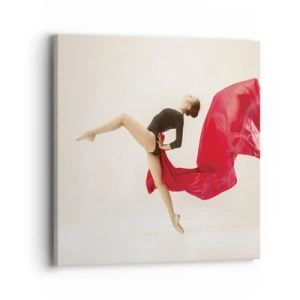 Cuadro sobre lienzo - Impresión de Imagen - Rojo y negro - 40x40 cm