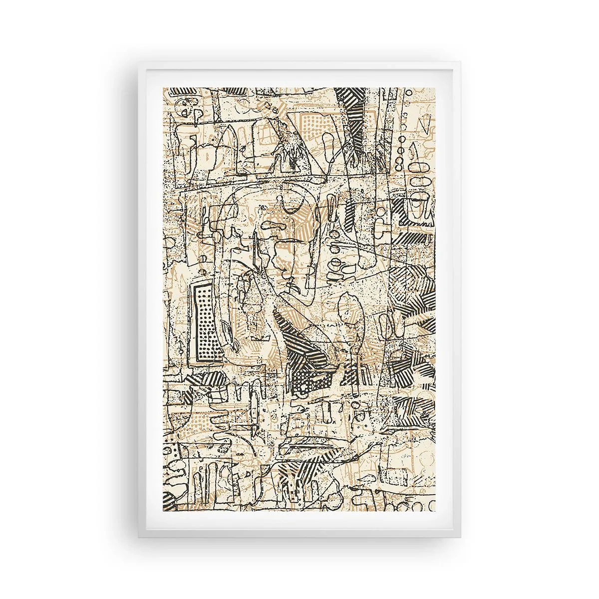 Póster en marco blanco - A la espera de ser descifrado - 61x91 cm