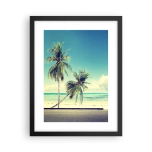 Póster en marco negro - Comienzan las vacaciones - 30x40 cm