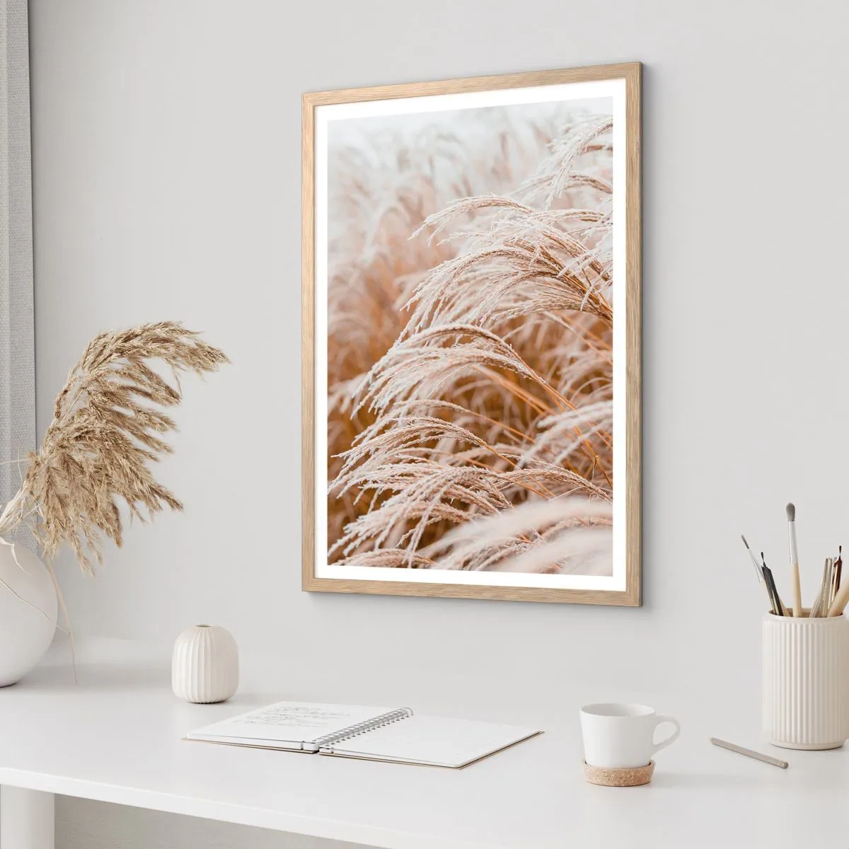 Póster en marco roble claro - El sol de otoño - 50x70 cm