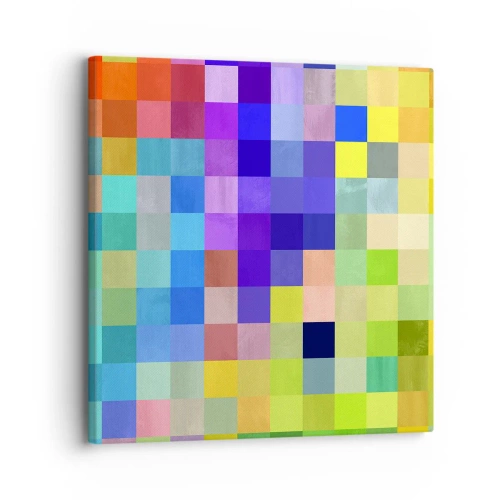 Cuadro sobre lienzo - Impresión de Imagen - Cada uno diferente, todos iguales - 30x30 cm