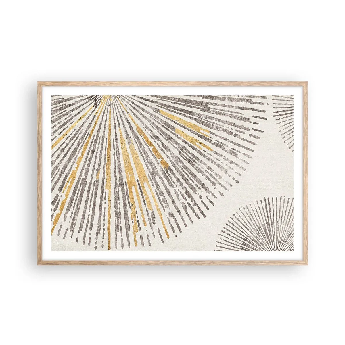 Póster en marco roble claro - Belleza lineal - 91x61 cm