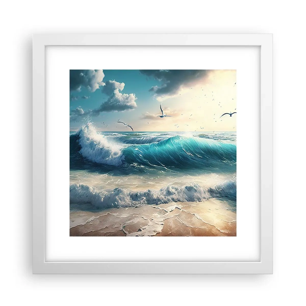 Póster en marco blanco - La brisa solo para ti - 30x30 cm