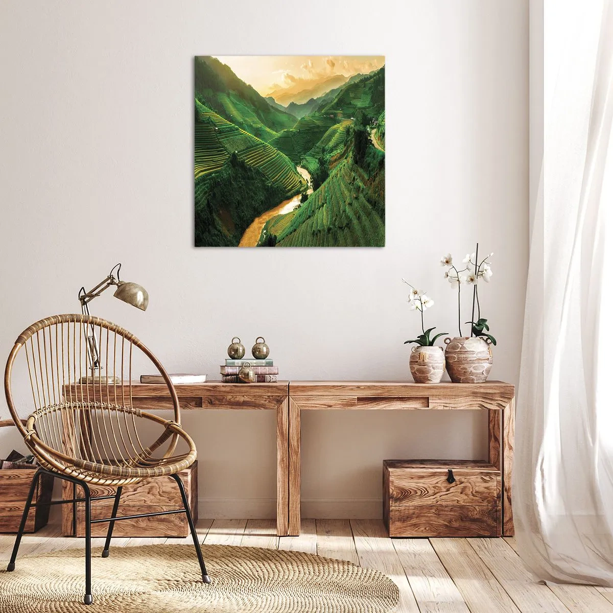 Cuadro sobre lienzo - Impresión de Imagen - Valle vietnamita - 70x70 cm