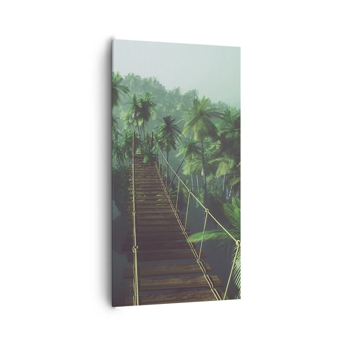 Cuadro sobre lienzo - Impresión de Imagen - Sobre un mar de verde - 65x120 cm