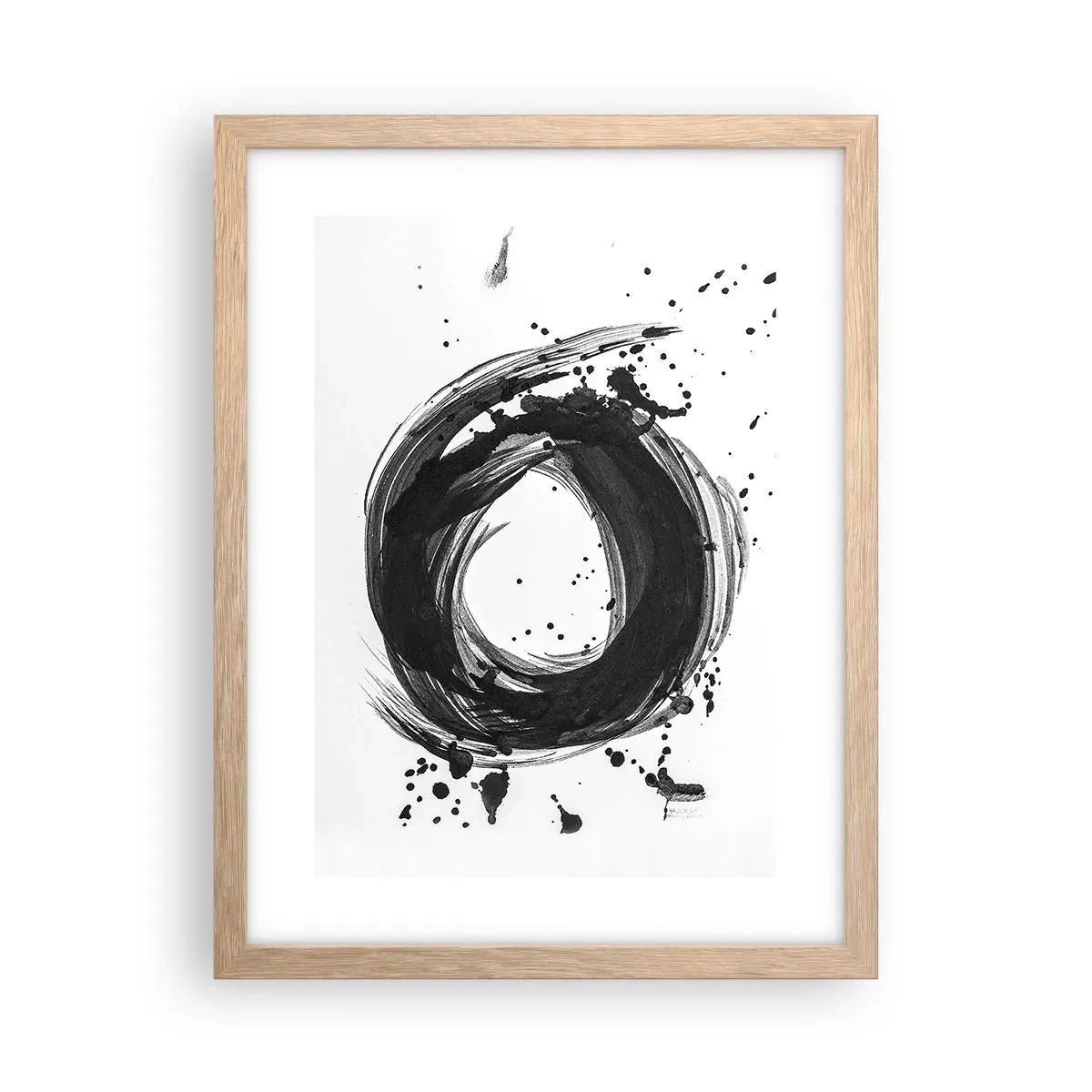 Póster en marco roble claro - El torbellino de la creación - 30x40 cm