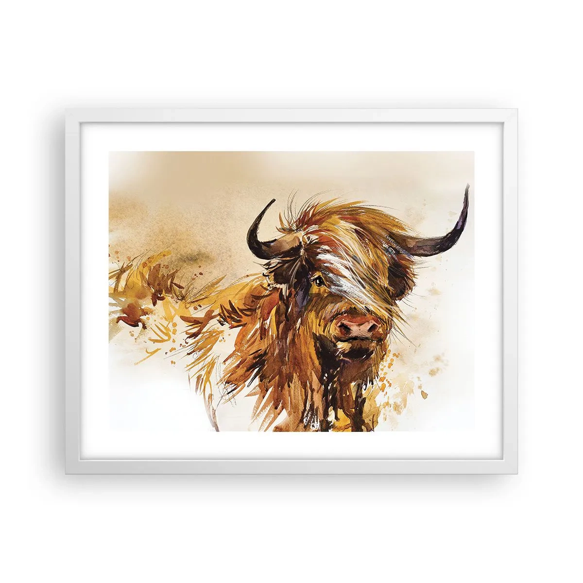 Póster en marco blanco - El orgullo del líder - 50x40 cm