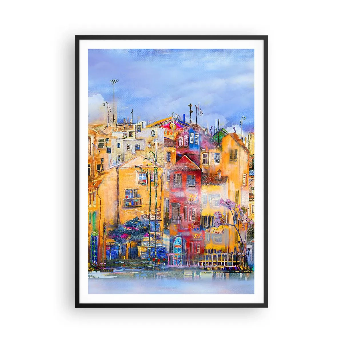 Póster en marco negro - Estamos juntos - 70x100 cm