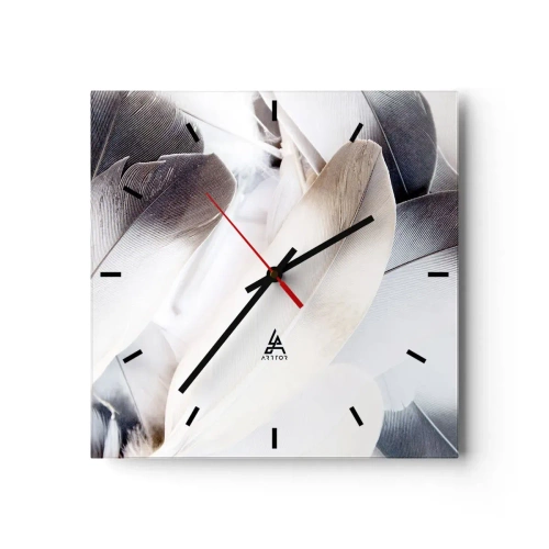 Reloj de pared - Reloj de vidrio - Casi angelical - 40x40 cm