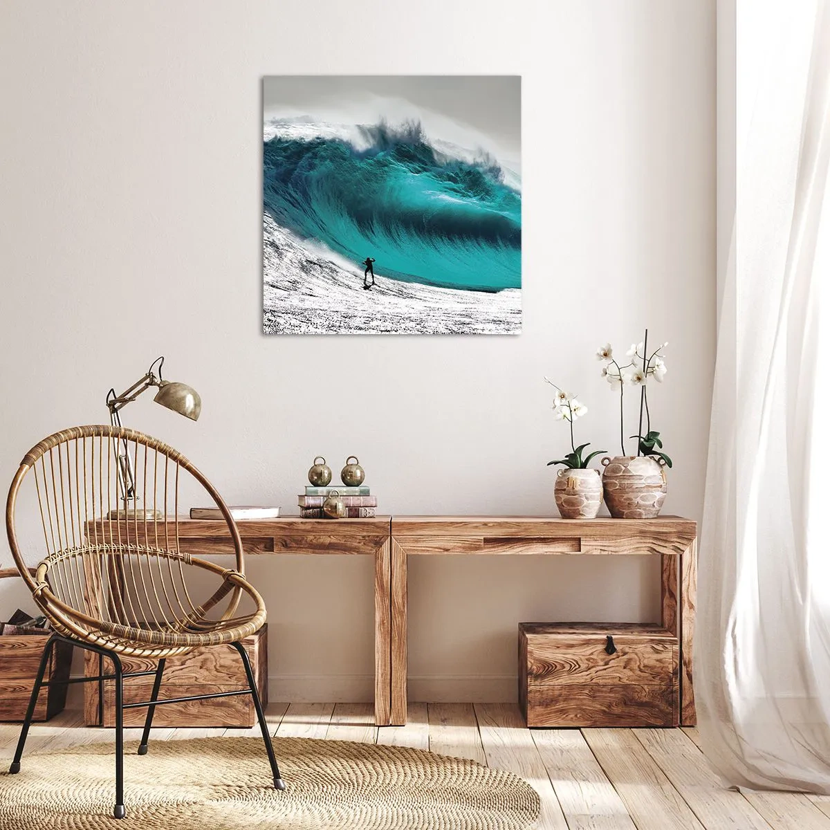 Cuadro sobre lienzo - Impresión de Imagen - Reto aceptado - 70x70 cm