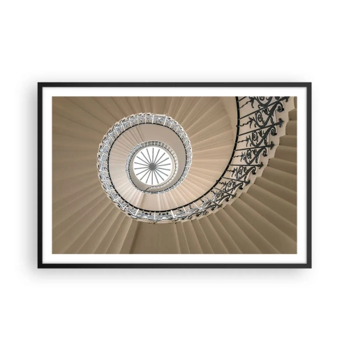 Póster en marco negro - En el interior de una concha - 91x61 cm