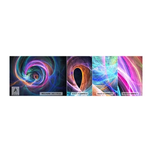 Muestra de fotomural autoadhesivo Deluxe Sticker - ¿Dónde me llevarás? - Abstracción, Pedazo, Vórtice - 100x30 cm