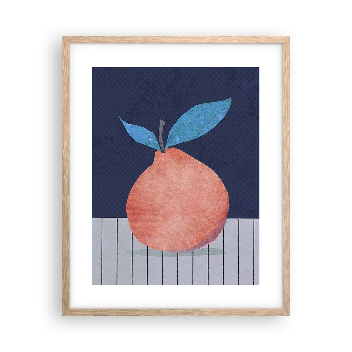 Póster en marco roble claro - Convexidad y plano - 40x50 cm