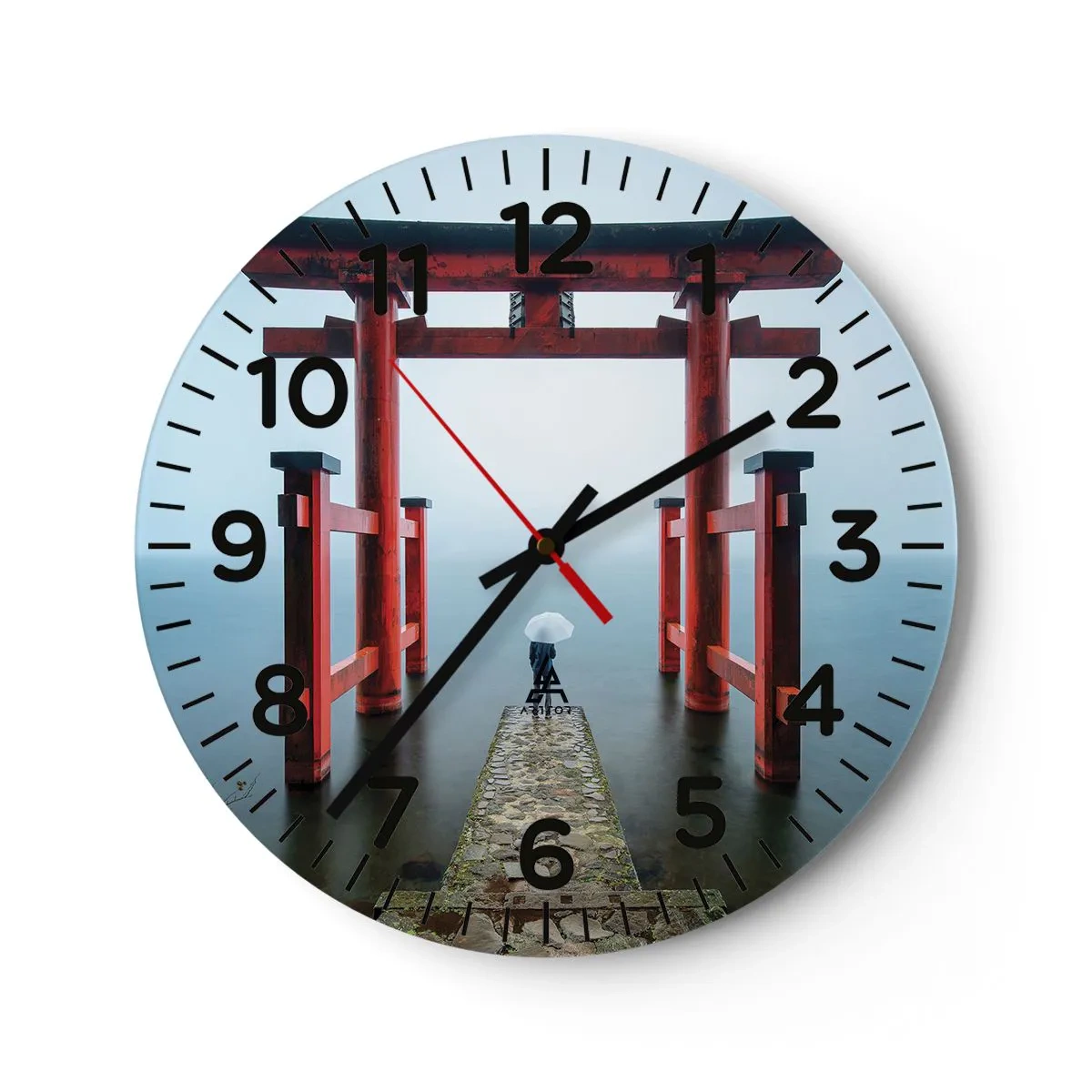 Reloj de pared - Reloj de vidrio - Ensueño japonés - 30x30 cm