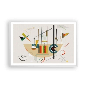 Póster en marco blanco - Y el mundo ríe - 91x61 cm