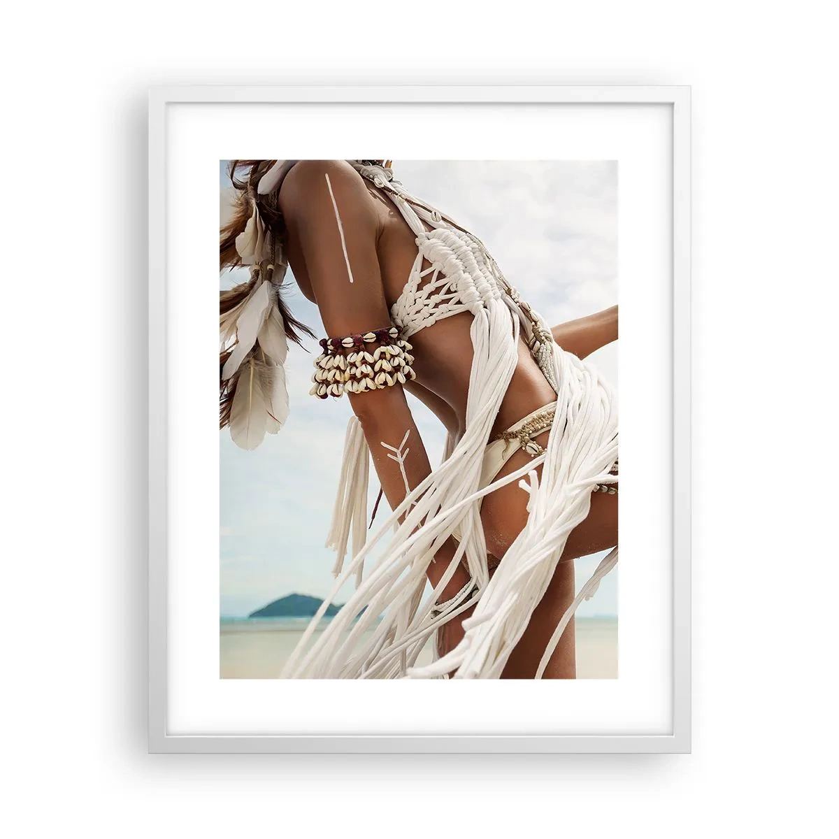 Póster en marco blanco - Sacerdotisa del sol - 40x50 cm