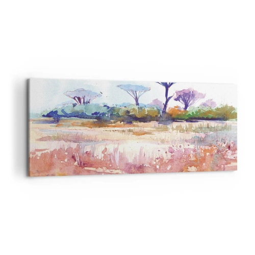 Cuadro sobre lienzo - Impresión de Imagen - Colores de la sabana - 100x40 cm