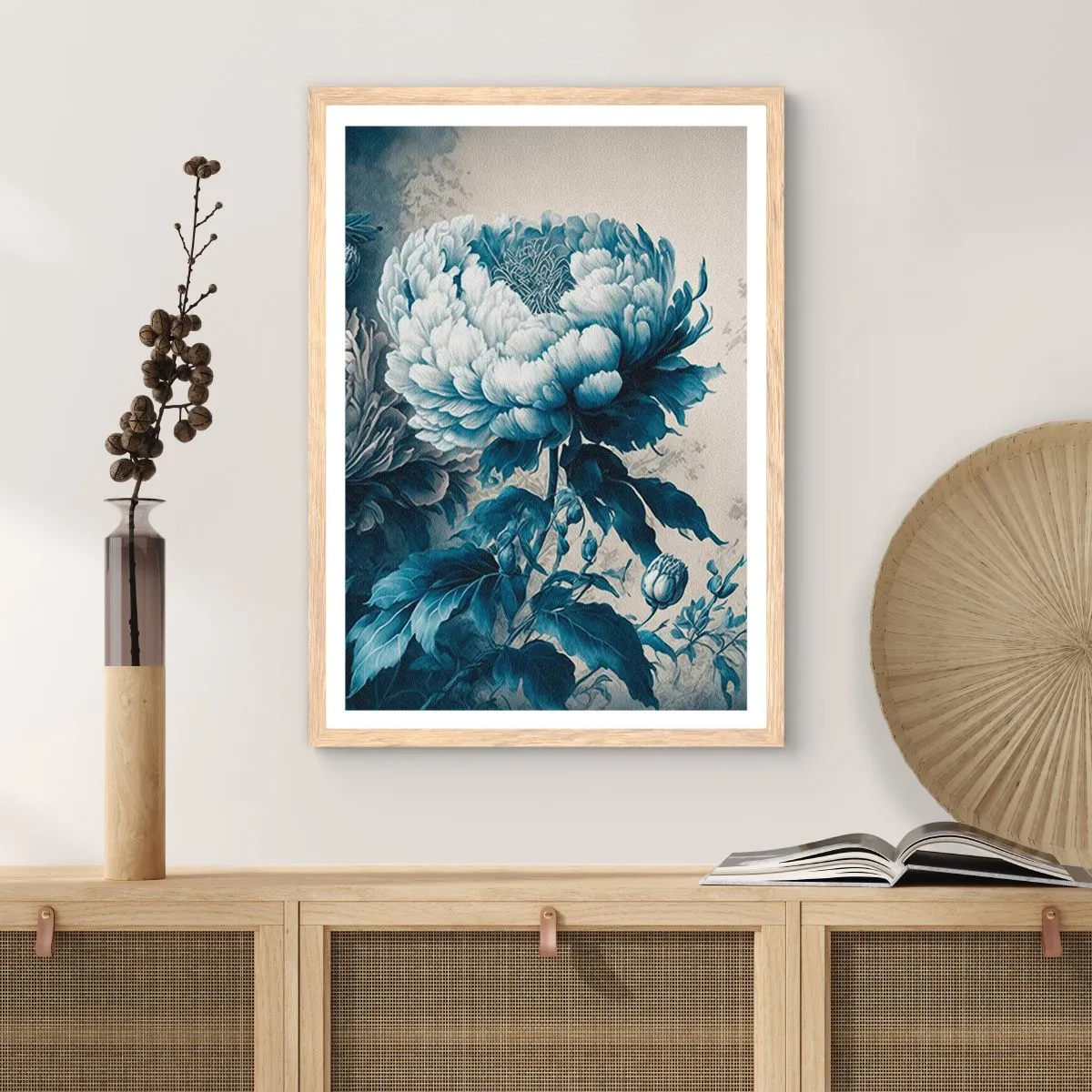 Póster en marco roble claro - Una pareja unida - 50x70 cm