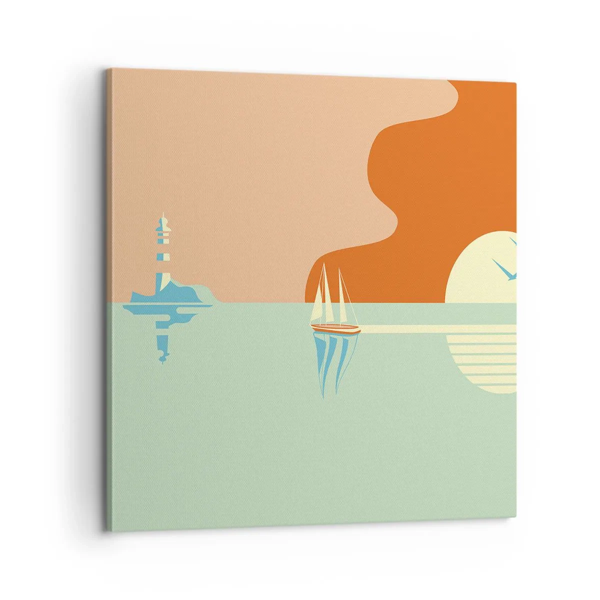 Cuadro sobre lienzo - Impresión de Imagen - Un paisaje marino perfecto - 60x60 cm