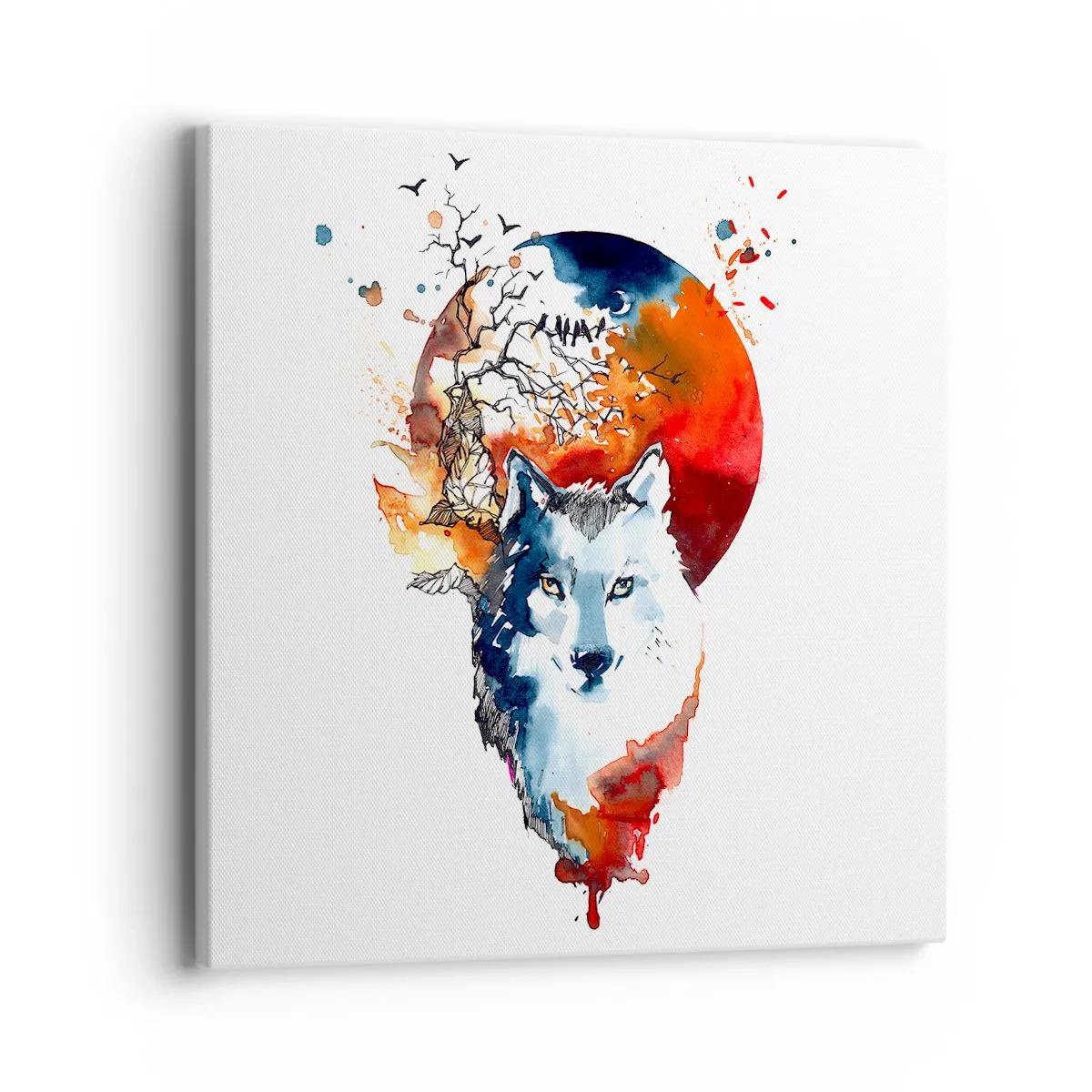 Cuadro sobre lienzo - Impresión de Imagen - El acecho nocturno - 40x40 cm