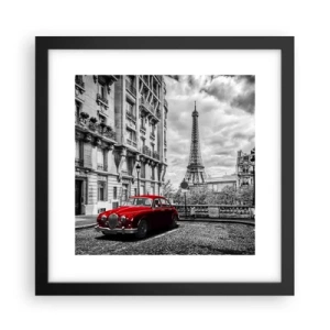 Póster en marco negro - Un depredador en la ciudad - 30x30 cm