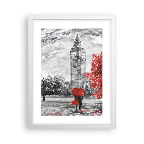 Póster en marco blanco - Un día emocionante - 30x40 cm