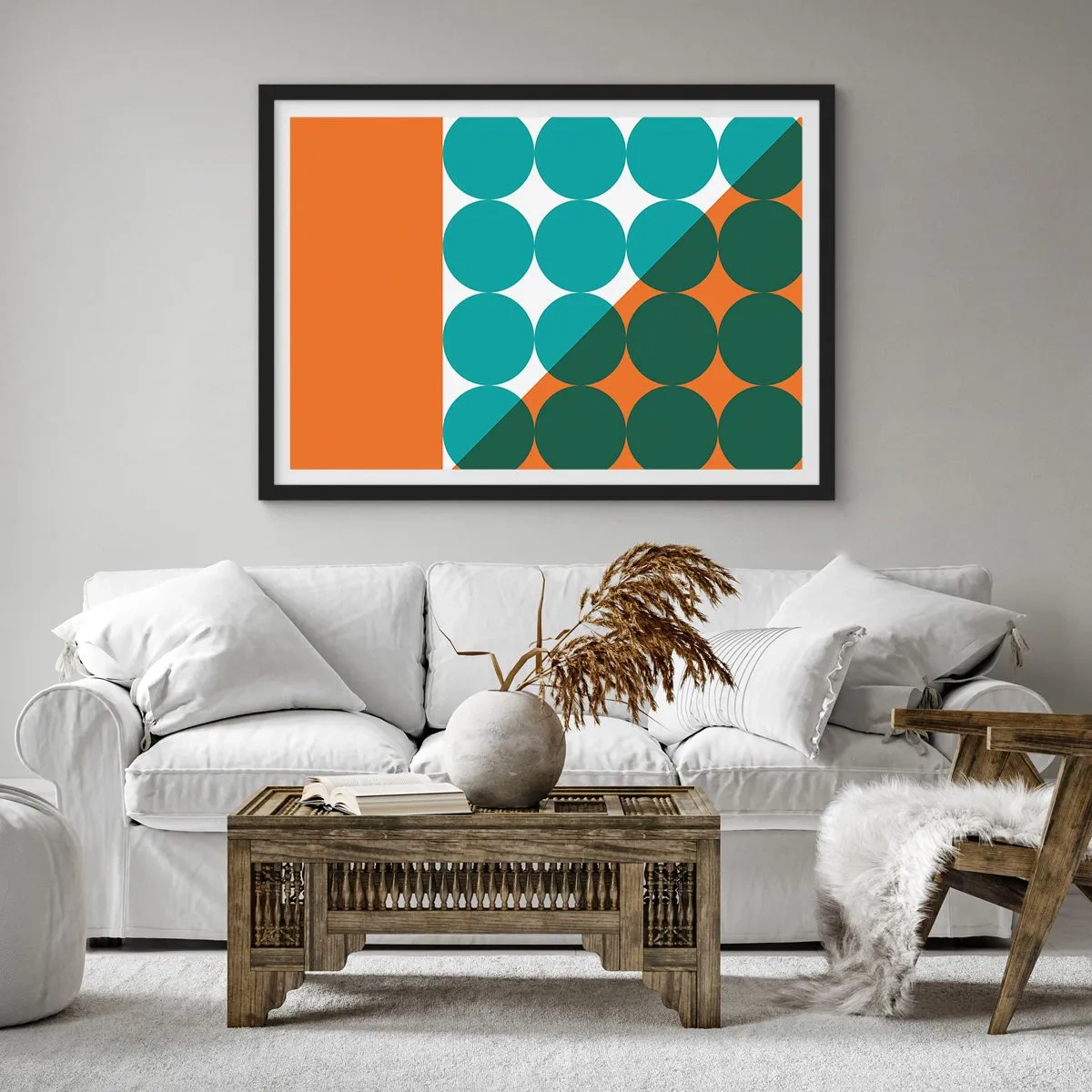 Póster en marco negro - Hacia arriba y en diagonal - 50x40 cm