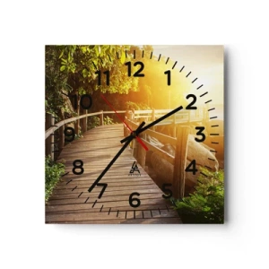 Reloj de pared - Reloj de vidrio - Otra curva, otra maravilla - 40x40 cm