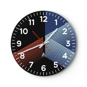 Reloj de pared - Reloj de vidrio - La rectitud - 40x40 cm