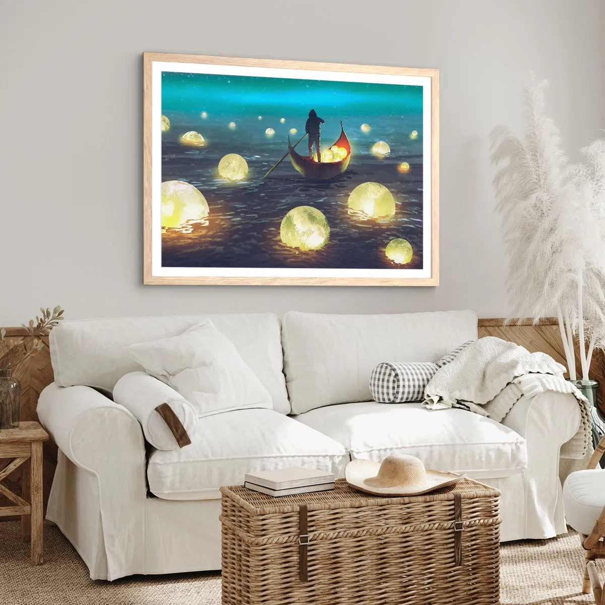 Póster en marco roble claro - Cosas que los filósofos nunca soñaron - 40x30 cm