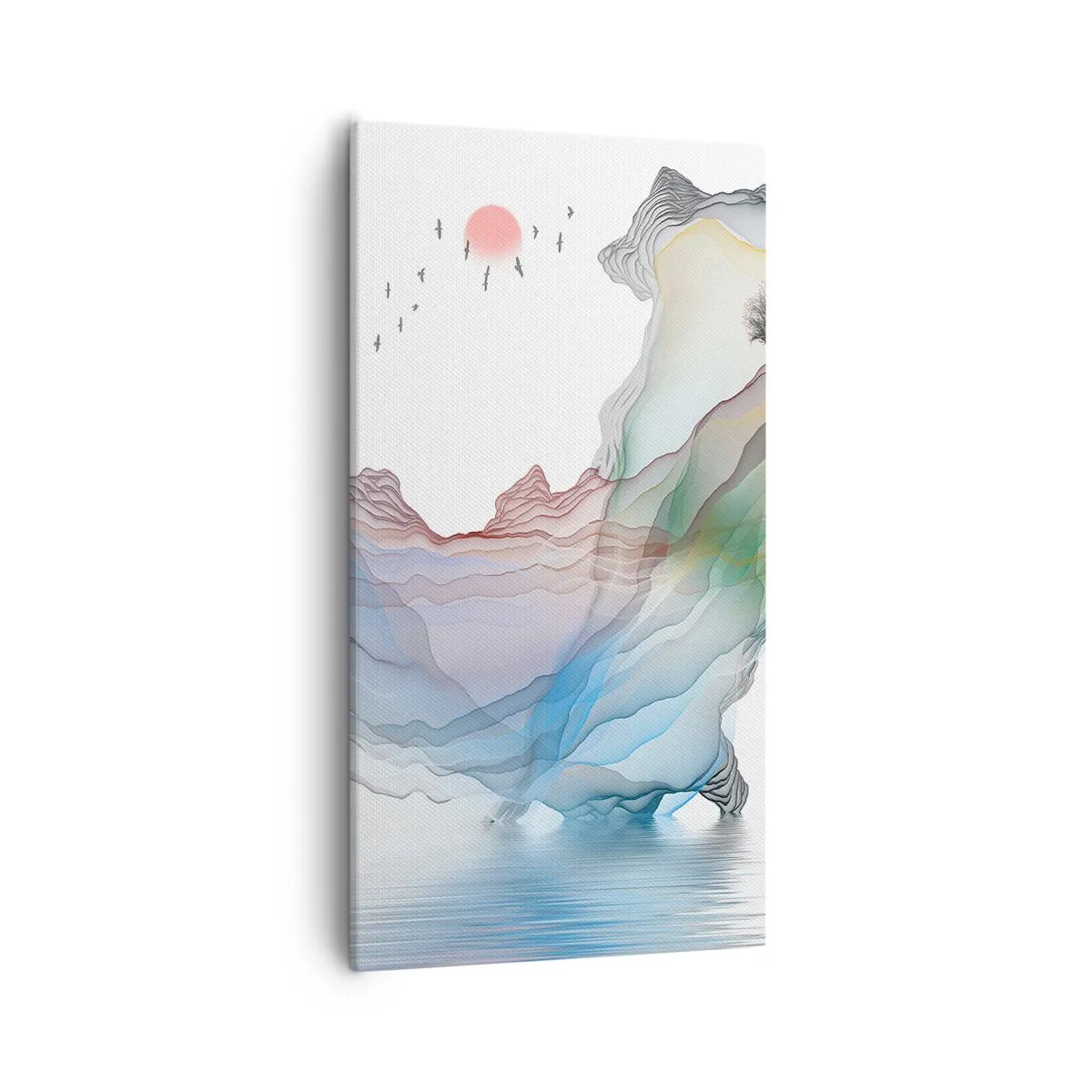 Cuadro sobre lienzo - Impresión de Imagen - Hacia las montañas de cristal - 55x100 cm