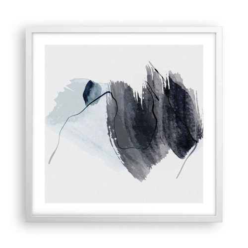 Póster en marco blanco - Intensidad y movimiento - 50x50 cm