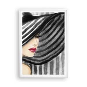Póster en marco blanco - ¿Dónde puedo encontrarte? - 70x100 cm