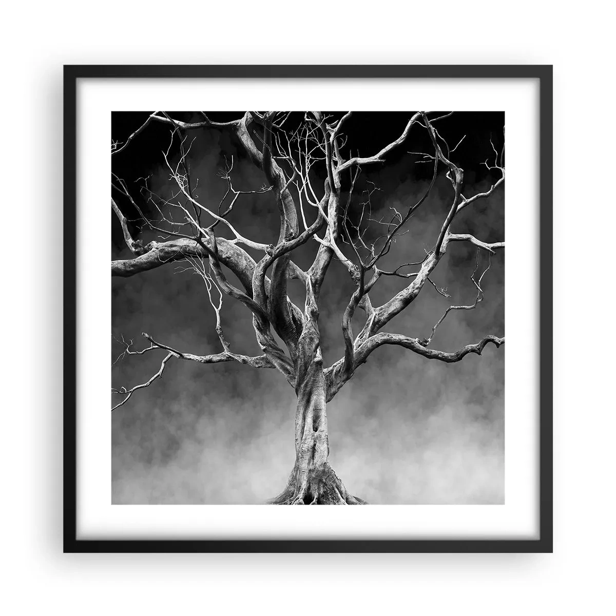 Póster en marco negro - Primordial y sagrado - 50x50 cm