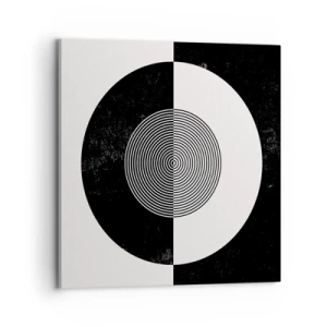 Cuadro sobre lienzo - Impresión de Imagen - Armonía en blanco y negro - 70x70 cm