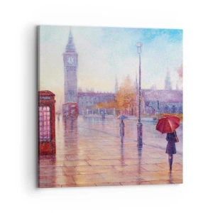 Cuadro sobre lienzo - Impresión de Imagen - Un día de otoño en Londres - 70x70 cm