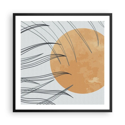 Póster en marco negro - Siempre hacia el sol - 60x60 cm
