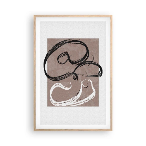 Póster en marco roble claro - Composición: la búsqueda de la plenitud - 61x91 cm