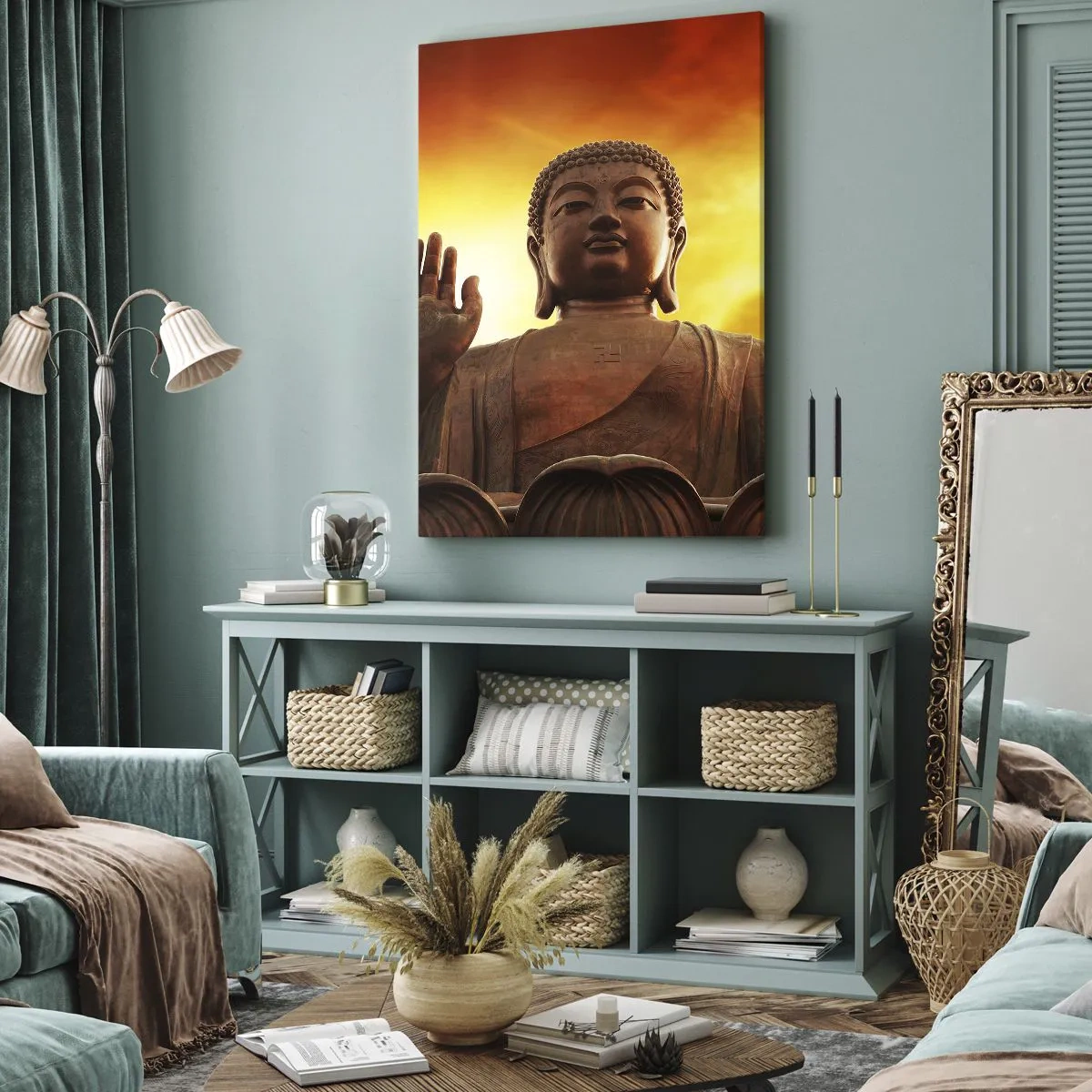 Cuadro sobre lienzo - Impresión de Imagen - La calma del mundo - 45x80 cm