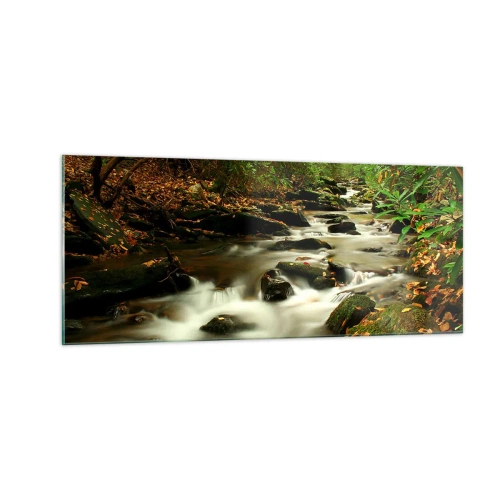 Cuadro sobre vidrio - Impresiones sobre Vidrio - Como plata líquida - 100x40 cm