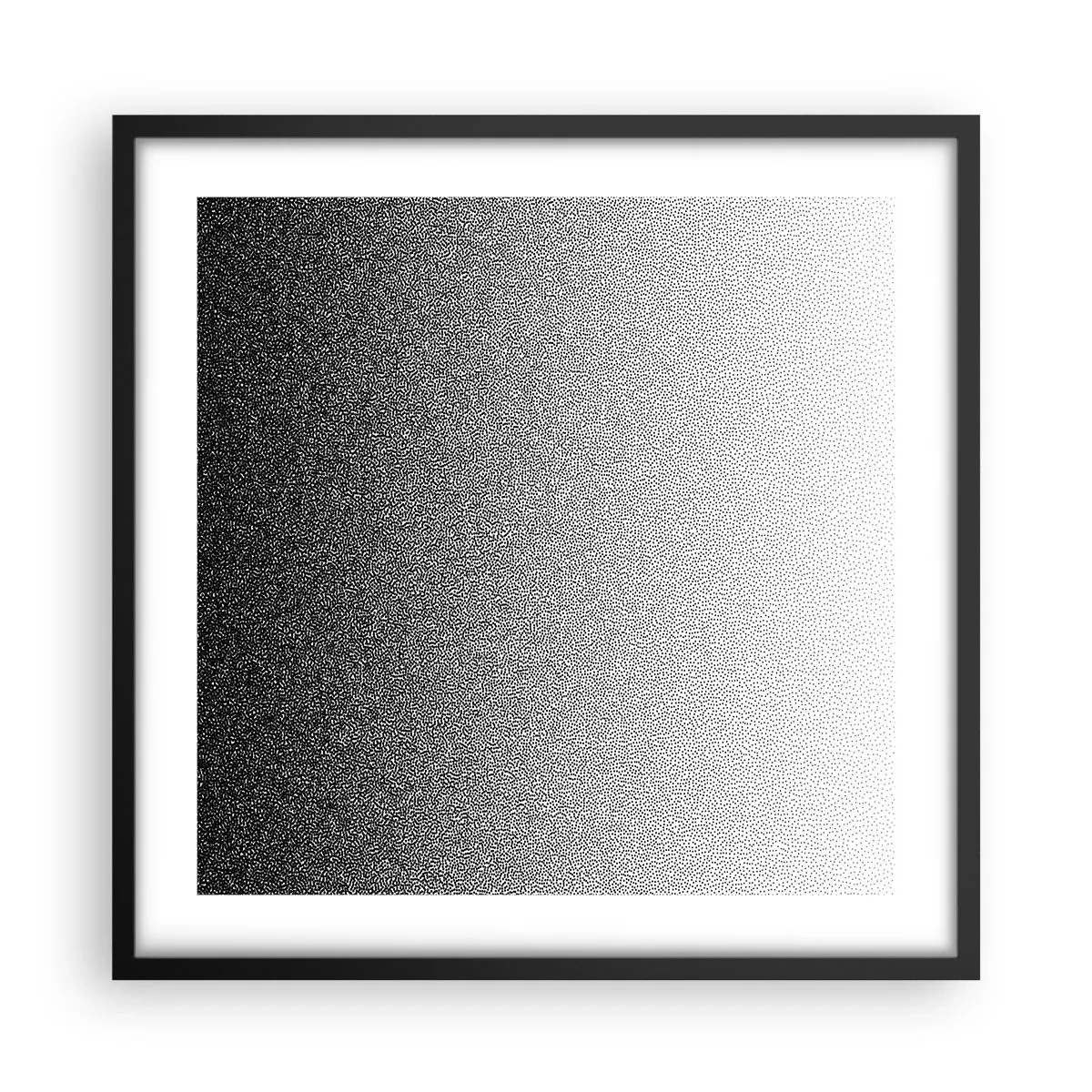 Póster en marco negro - Hacia la luz - 50x50 cm