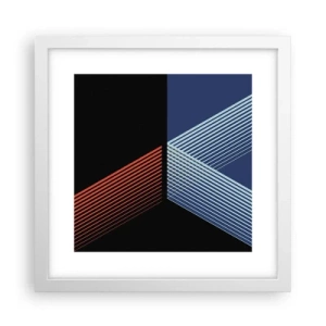 Póster en marco blanco - La rectitud - 30x30 cm