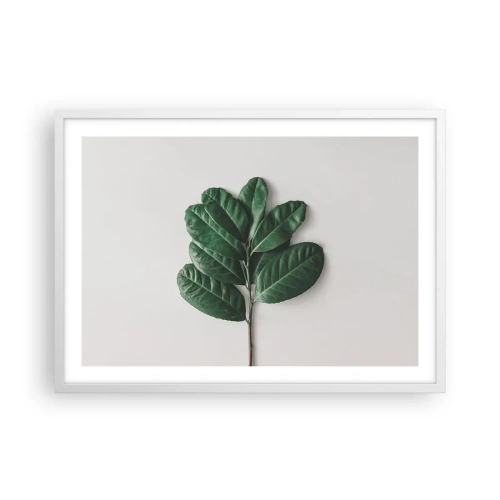 Póster en marco blanco - El dibujo de la propia naturaleza - 70x50 cm