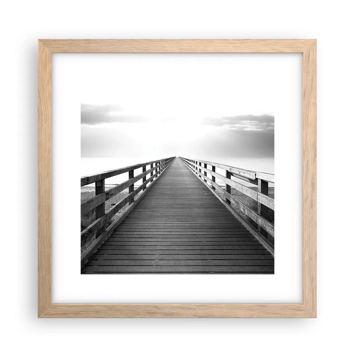 Póster en marco roble claro - En la distancia... - 30x30 cm