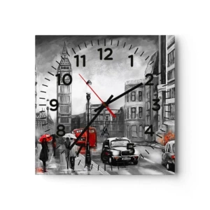 Reloj de pared - Reloj de vidrio - No tan gris como la pintan - 40x40 cm