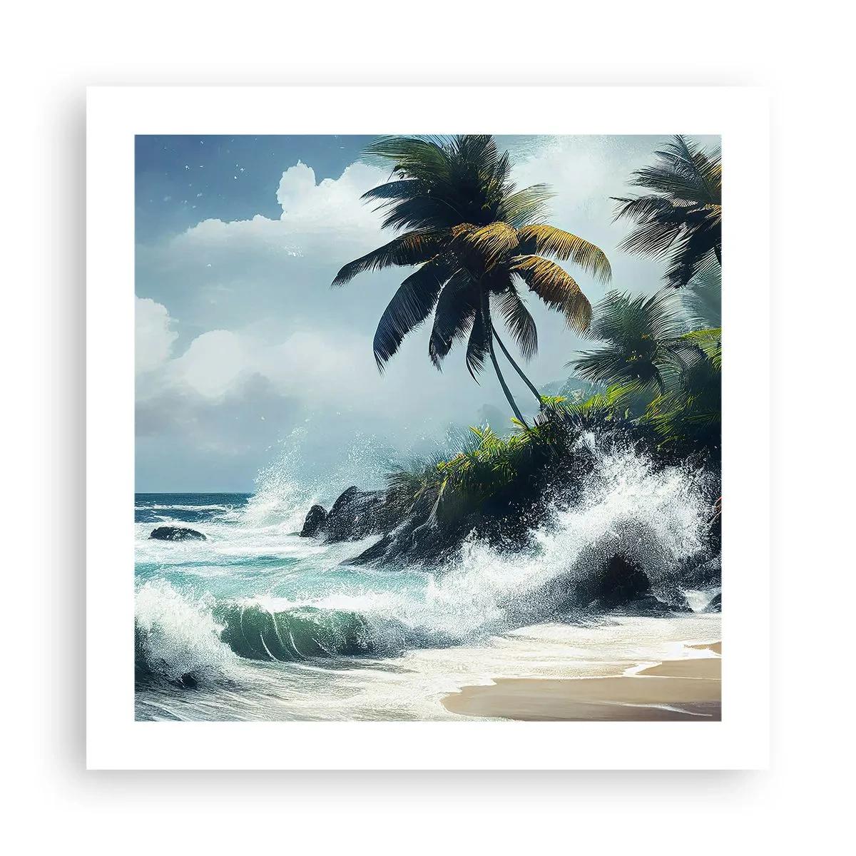 Póster - En una costa tropical - 50x50 cm