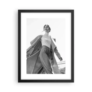 Póster en marco negro - ¿Vienes conmigo? - 30x40 cm