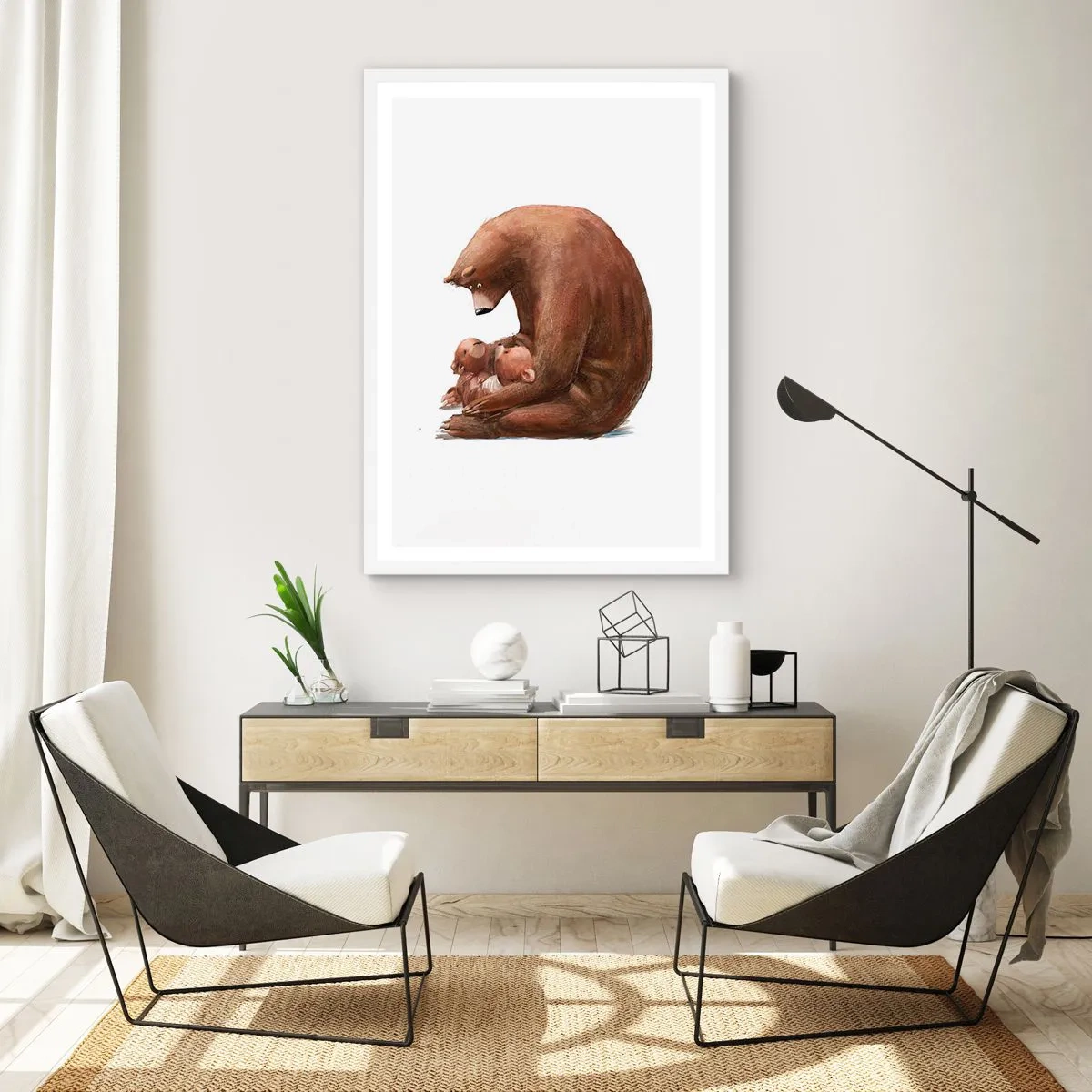 Póster en marco blanco - Dulces sueños, niños - 61x91 cm