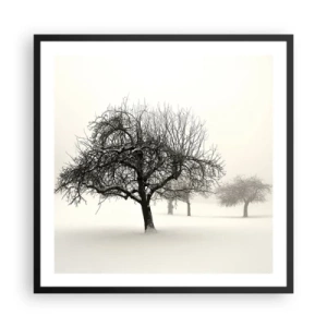 Póster en marco negro - Sueño de invierno - 60x60 cm