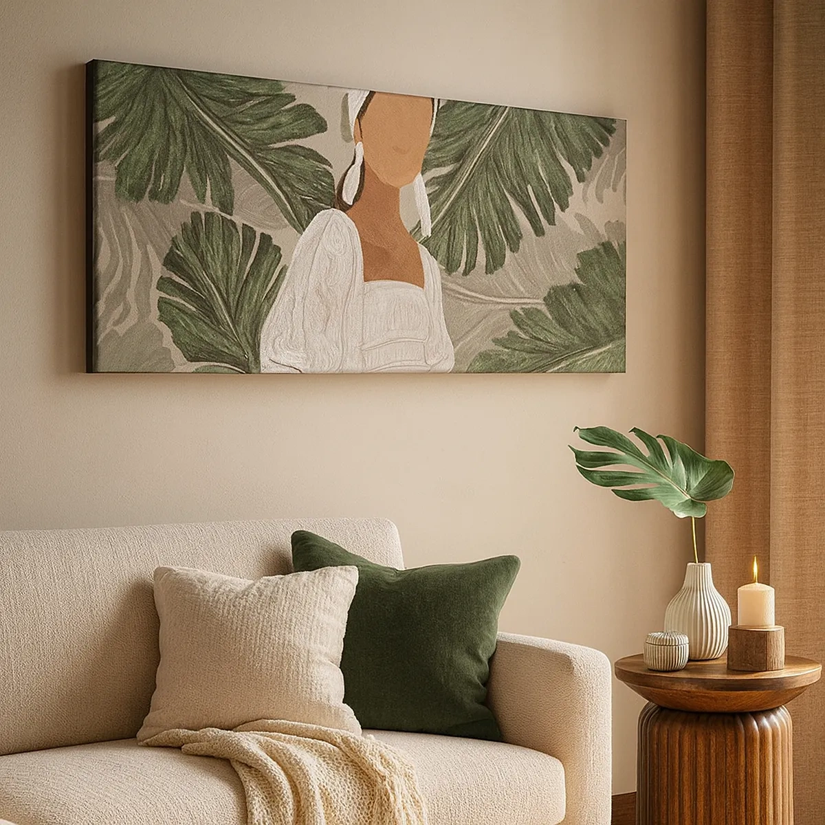 Cuadro sobre lienzo - Impresión de Imagen - Retrato exótico - 30x30 cm